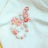 New Crown heart-shaped mobile phone chain pendant, double-sided rose bead luggage chain Specification image